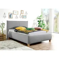 Maintal Polsterbett , grau, B:153cm L:214cm, Betten, Polsterbett, mit Bettkasten