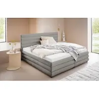 LeGer By Lena Gercke Polsterbett "Maylis", grau, B:212cm L:211cm, 100% Polyester, , Betten, Polsterbett, wahlweise mit und ohne Matratze und Lattenrost, auch in 200cm Breite