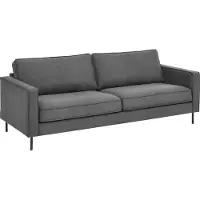 Atlantic Home Collection 3-Sitzer "Weston", grau, B:211cm H:81cm T:87cm, 100% PES, , Sofas, 3-Sitzer, im skandinavischem Stil, mit Wellenunterfederung