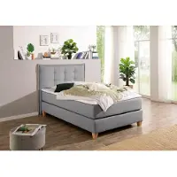 Home affaire 1100000002199 , grau, B:140cm L:209cm, Komplettbetten, 1100000002199, inklusive Komfortschaum-Topper