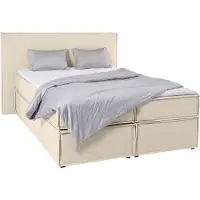 LeGer By Lena Gercke Boxspringbett "Yuma", beige, B:193cm L:213cm, 100% Polyester, , Komplettbetten, Boxspringbett, incl. Topper, in 4 Breiten, 3 Matratzenarten und je 2 Härtegraden