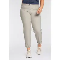Kjbrand Chinohose "Betty Chino", Damen, Gr. 42 (21), K-Gr, beige, Web, Obermaterial: 60% Baumwolle, 37% Polyamid, 3% Elasthan, bequem knöchellang, Hosen Chinohose, mit Komfortbund