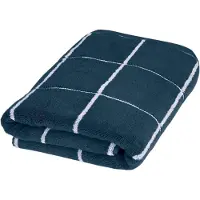 Ross Duschtuch "Cashmere Überkaro", blau (nachtblau), B:75cm L:140cm, Frottier, Baumwolle, Handtücher, Duschtuch, 100% Baumwolle, kariert, in modischen Karo Farben