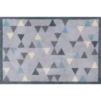 Wash & dry Teppich "Triangles", bunt, B:50cm H:9mm L:72cm, Baumwolle, Viskose, BY KLEEN-TEX, Teppiche, Teppich