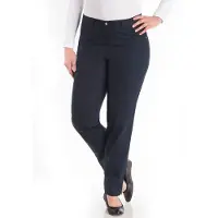 Kjbrand Chinohose "Betty Chino", Damen, Gr. 42, N-Gr, blau (dunkelblau), Web, Obermaterial: 60% Baumwolle, 37% Polyamid, 3% Elasthan, bequem knöchellang, Hosen Chinohose, mit Komfortbund
