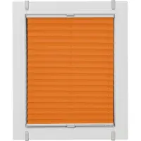 Sunlines Plissee "One Size Style Crepe", orange (orange, grau, grau), B:60cm H:130cm, Obermaterial: 85% Polyester, 15% sonstige Fasern, Plissees, Plissee, Zubehörfarbe grau, zum Klemmen