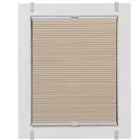 Sunlines Wabenplissee "One Size Style Honeycomb VD", beige (beige, grau, grau), B:90cm H:190cm, Obermaterial: 85% Polyester, 15% sonstige Fasern, Plissees, Wabenplissee, Zubehörfarbe grau, zum Klemmen