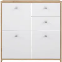 Forte Kommode "CHEST", weiß (artisan eiche, weiß), B:77,2cm H:77,5cm T:29,6cm, Sideboards, Kommode, Breite ca. 77 cm
