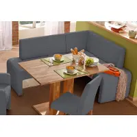 Home affaire Eckbank "Bologna", grau (dunkelgrau (fantasy 8201)), B:180cm H:84cm T:140cm, Sitzbänke, Eckbank, in 2 Größen (langer Schenkel 180 oder 200 cm), verschiedene Qualitäten