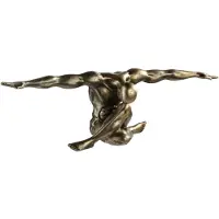 Casablanca by Gilde Dekofigur "Figur Chliffhanger", braun (bronzefarben), B:59,5cm H:20cm T:22cm, Kunstharz, Dekofiguren, Dekofigur