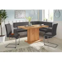 Otto Home Eckbank "Charissa", schwarz (schwarz (arizona 4420)), B:210cm H:90cm T:140cm, Holzwerkstoff, Massivholz, Sitzbänke, Eckbank, in 3 Größen, verschiedene Qualitäten