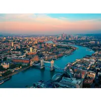 Papermoon Fototapete "London Skyline", bunt, B:3m L:2,23m, Vlies, Tapeten, Fototapete
