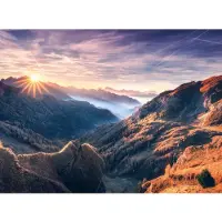 Papermoon Fototapete "Foggy Mountain View", bunt, B:2,5m L:1,86m, Vlies, Tapeten, Fototapete