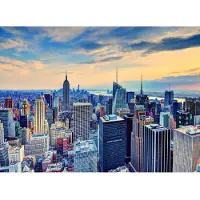 Papermoon Fototapete "Manhattan at Dusk", bunt, B:3m L:2,23m, Vlies, Tapeten, Fototapete