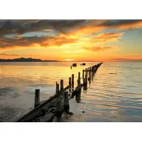 Papermoon Fototapete "Great Salt Lake Sunset", bunt, B:3m L:2,23m, Vlies, Tapeten, Fototapete