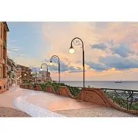 Papermoon Fototapete "Seafront in Ortona, Abruzzo", bunt, B:3m L:2,23m, Vlies, Tapeten, Fototapete