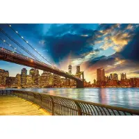 Papermoon Fototapete "Manhattan Sunset", bunt, B:2m L:1,49m, Vlies, Tapeten, Fototapete