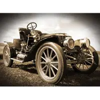 Papermoon Fototapete "Vintage Retro Car", bunt, B:2,5m L:1,86m, Vlies, Tapeten, Fototapete