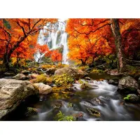 Papermoon Fototapete "Autumn Waterfall", bunt, B:3m L:2,23m, Vlies, Tapeten, Fototapete