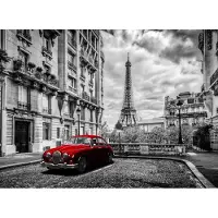 Papermoon Fototapete "Paris Eiffel Tower", bunt, B:2,5m L:1,86m, Vlies, Tapeten, Fototapete