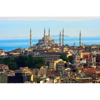 Papermoon Fototapete "Istanbul Skyline", bunt, B:2,5m L:1,86m, Vlies, Tapeten, Fototapete
