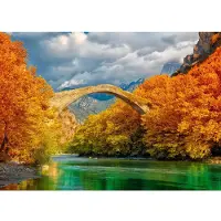 Papermoon Fototapete "Konitsa Bridge Aoos River", bunt, B:3m L:2,23m, Vlies, Tapeten, Fototapete