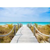 Papermoon Fototapete "Dunes Carribean Beach", bunt, B:3,5m L:2,6m, Vlies, Tapeten, Fototapete