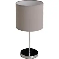 Näve Tischleuchte "New York", grau, 1, Ø 18,5cm H: 38,5cm, 1 Stk., Leuchten, Höhe 38,5cm Ø 18,5cm excl. 1x E27/max. 40W Schirm grau Gestell chrom, Tischleuchte
