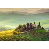 Papermoon Fototapete "Tuscany Farm Landscape", bunt, B:2m L:1,49m, Vlies, Tapeten, Fototapete