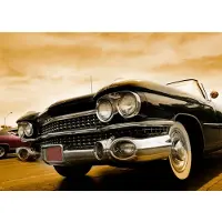 Papermoon Fototapete "Classic Cars", bunt, B:2,5m L:1,86m, Vlies, Tapeten, Fototapete