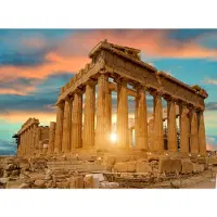 Papermoon Fototapete "Parthenon Athens", bunt, B:2,5m L:1,86m, Vlies, Tapeten, Fototapete