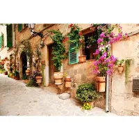 Papermoon Fototapete "Valdemossa Majorca", bunt, B:2,5m L:1,86m, Vlies, Tapeten, Fototapete