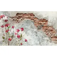 Papermoon Fototapete "Brickwall", bunt, B:2m L:1,49m, Vlies, Tapeten, Fototapete
