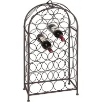 Ambiente Haus Flaschenhalter "Flaschenständer gr 93cm - antikbraun", braun (antikbraun), B:42cm H:91cm L:42cm, Eisen, Flaschenhalter, Flaschenhalter