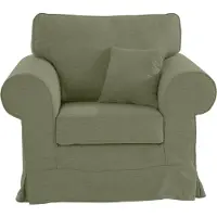 Otto Home Sessel "Shadmoor", grün, B:102cm H:102cm T:92cm, 100% Polyester, Sessel, Sessel, Hussenoptik, in uni oder mit Blumendruck, passend zur Shadmoor-Serie