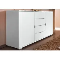 Priess Sideboard , weiß (weiß, weiß), B:123cm H:71cm T:38cm, Sideboards, Sideboard, Breite 123 cm