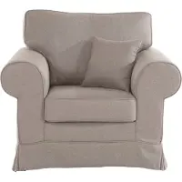 Otto Home Sessel "Shadmoor", beige, B:102cm H:102cm T:92cm, 100% Polyester, Sessel, Sessel, Hussenoptik, in uni oder mit Blumendruck, passend zur Shadmoor-Serie