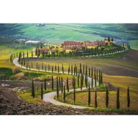 Papermoon Fototapete "Fields in Tuscany", bunt, B:2,5m L:1,86m, Vlies, Tapeten, Fototapete