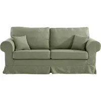 Otto Home 3-Sitzer "Shadmoor", grün, B:210cm H:102cm T:92cm, 100% Polyester, Sofas, 3-Sitzer, Hussenoptik, in uni oder mit Blumendruck