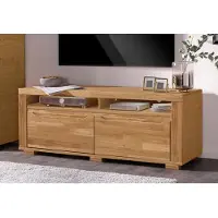 Home affaire Lowboard "Denis", braun (eiche teilmassiv), B:140cm H:52cm T:40cm, Holz teilmassiv, Sideboards, Lowboard, Breite 140 cm