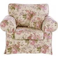 Otto Home Sessel "Shadmoor", beige, B:102cm H:102cm T:92cm, 60% Polyester, 40% Baumwolle, Sessel, Sessel, Hussenoptik, in uni oder mit Blumendruck, passend zur Shadmoor-Serie