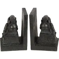 Ambiente Haus Buchstütze "Telefon-Buchstützen 16cm", grau (antikschwarz), B:23cm H:16cm T:10cm, Polyresin, Buchstützen, Buchstütze