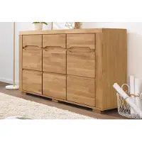 Otto Home Sideboard "Denis", braun (eiche teilmassiv), B:140cm H:85cm T:40cm, Sideboards, Sideboard, Breite 140 cm