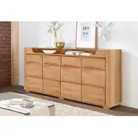 Otto Home Sideboard "Denis", beige (kernbuche teilmassiv), B:200cm H:95cm T:40cm, Sideboards, Sideboard, Breite 200 cm