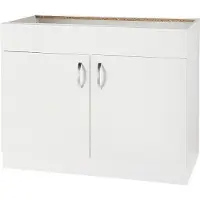 Wiho Küchen Spülenschrank WIHO KÜCHEN "Flexi", weiß (front: weiß glanz, korpus: weiß), B:100cm H:82cm T:57cm, Schränke, Spülenschrank, Breite 100 cm
