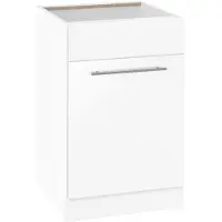 Wiho Küchen Spülenschrank WIHO KÜCHEN "Flexi2", weiß (front: weiß glanz, korpus: weiß), B:50cm H:82cm T:57cm, Schränke, Spülenschrank, Breite 50 cm