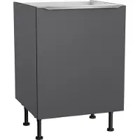 Kochstation Spülenschrank "KS-Aken", grau (anthrazit), B:60cm H:87cm T:58,4cm, Schränke, Spülenschrank