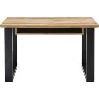 Home affaire Schreibtisch "SHERWOOD", braun (old style hell dekor, old style hell dekor), B:125cm H:76cm T:60cm, Tische, Schreibtisch, Computertisch im Industrie-Design, Breite 125 cm