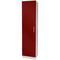 Wiho Küchen Seitenschrank WIHO KÜCHEN "Kiel", rot (front: burgund, korpus: steel grau), B:50cm H:200cm T:57cm, Schränke, Seitenschrank, 50 cm breit, Höhe 200 cm