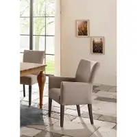 Home affaire Esszimmerstuhl "King", grau (taupe, buche wenge), B:60cm H:92cm T:65cm, 100% Polyester, Stühle, Esszimmerstuhl, Polsterstuhl, Armlehnstuhl, Gestell Massivholz